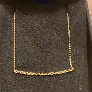 Diamond cut bar necklace